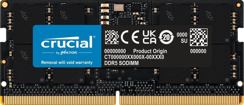 Memória Crucial RAM 16GB DDR5 4800MHz CL40 para laptop - Memória
